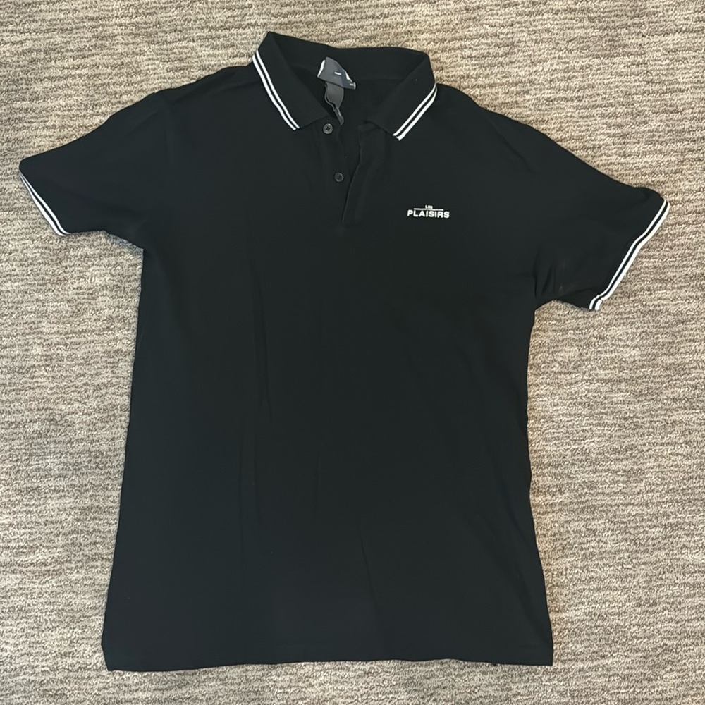 Black polo shirt